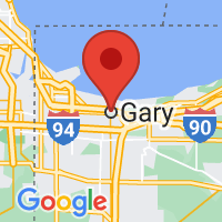 Map of Gary, IN